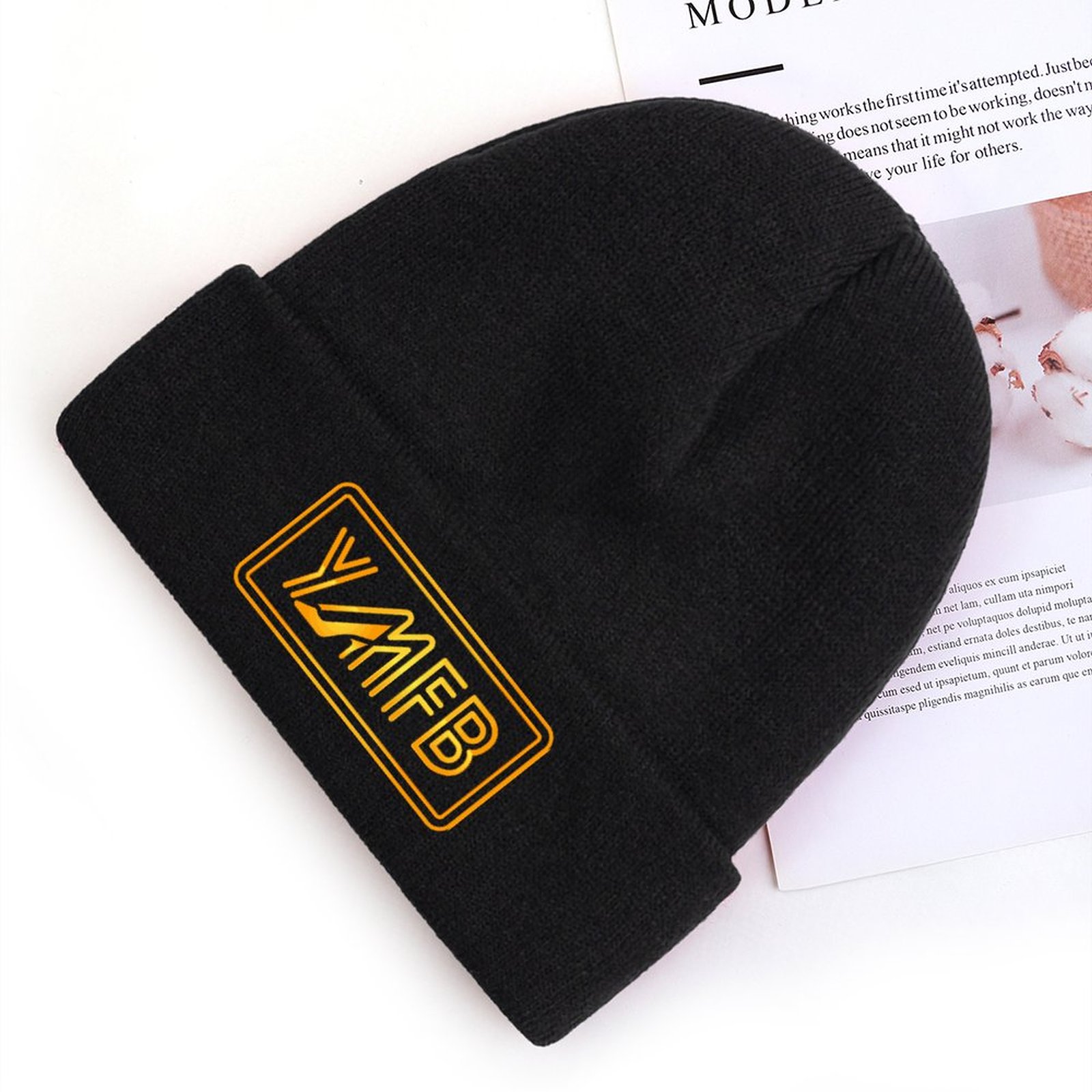 DTF 300gsm Knit Warm Winter Hats(Front Printing) - Image 4