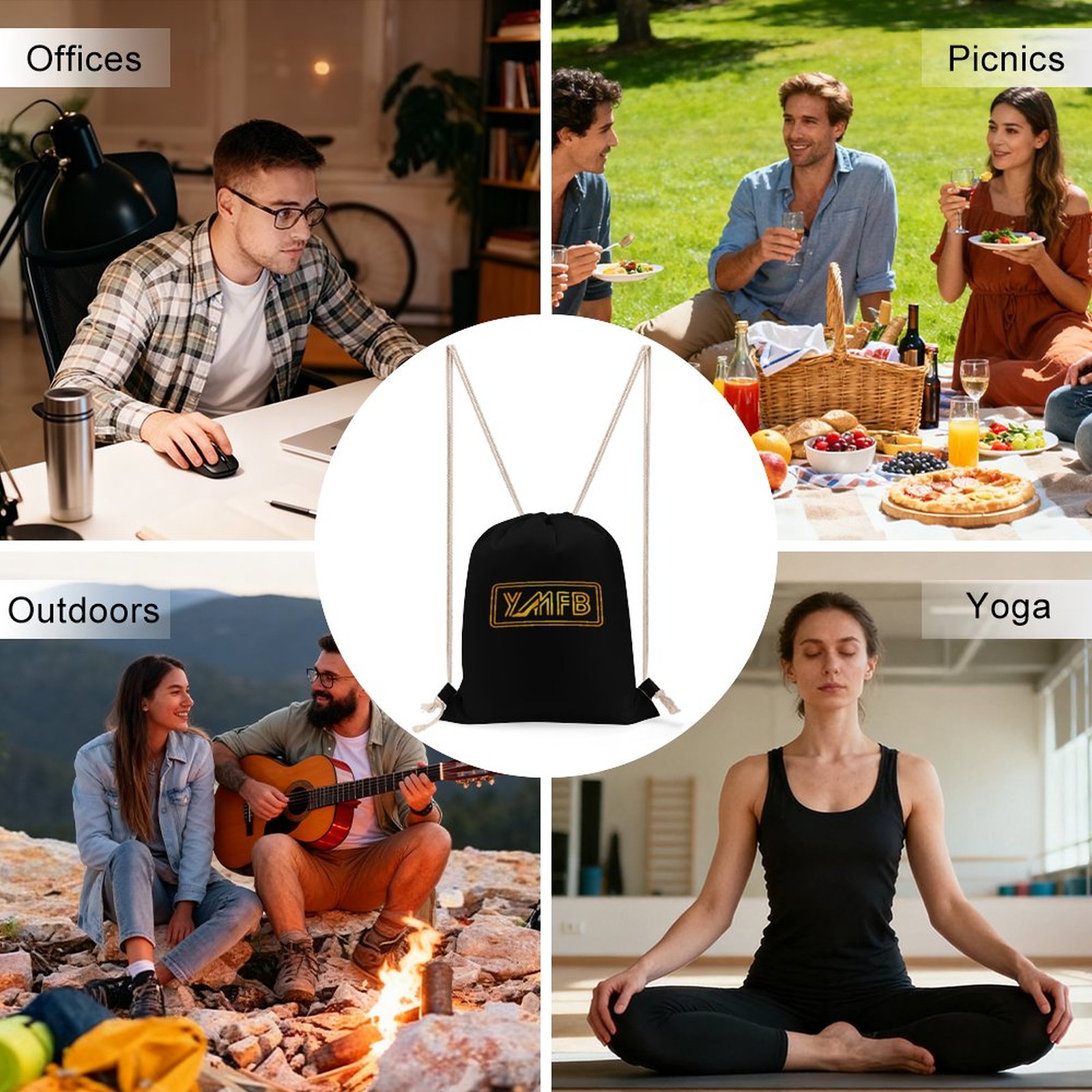 DTG Drawstring Backpack(One-sided Printing) - Image 4