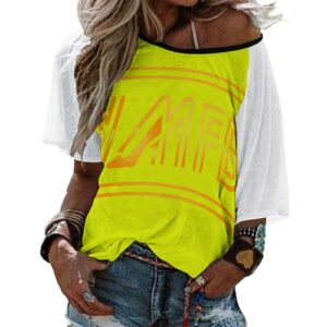 Loose-Fit 3/4 Sleeve Boat Neck T-Shirt(All-Over Printing)