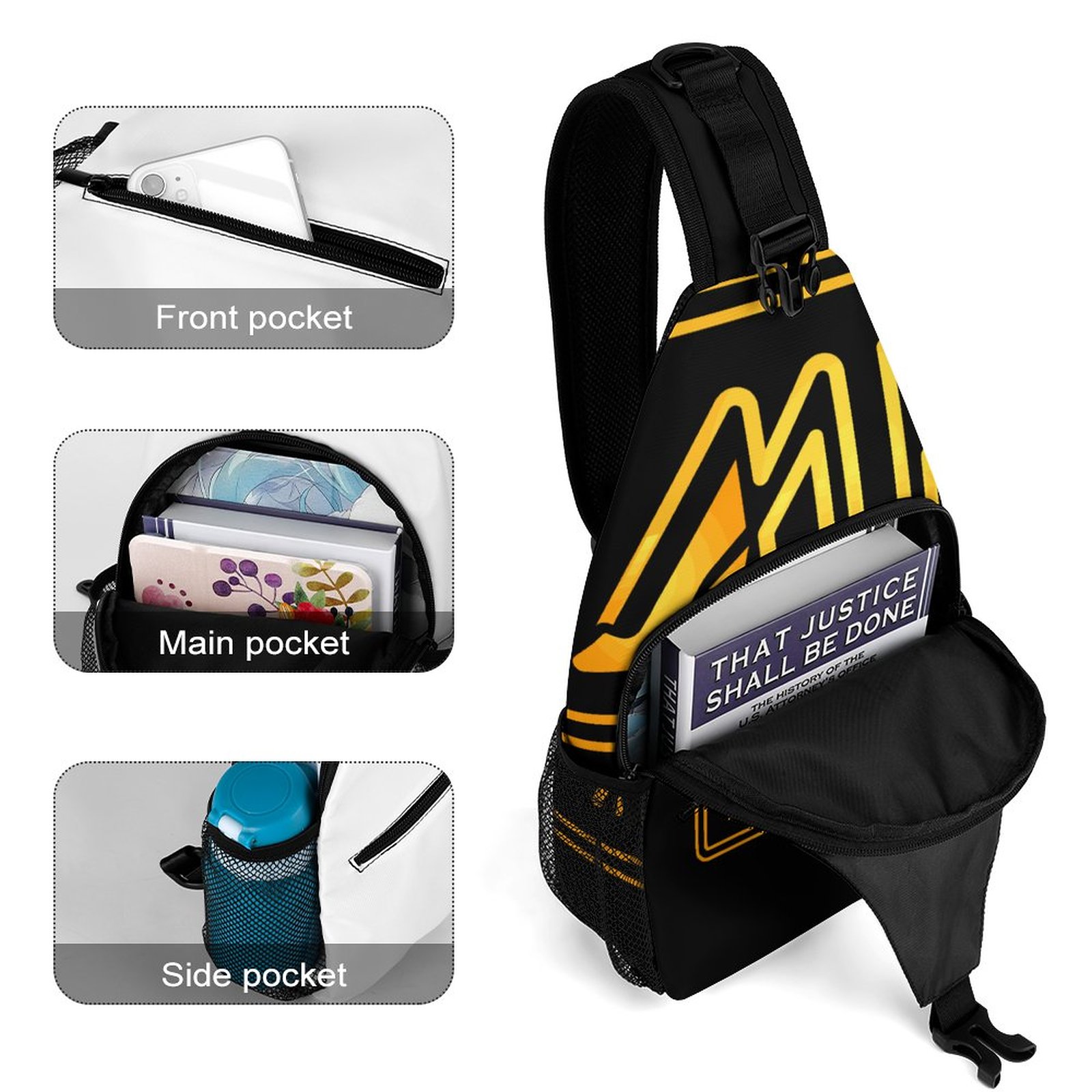 Create Unique Sling Bags with Our durable polyester (All-Over Printing) - Image 4