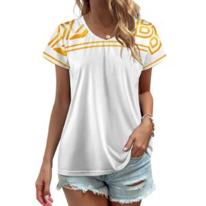 V-neck Short Sleeve T-Shirt(All-Over Printing)