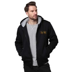 DTF 260gsm Men’s Plush Full Zip Hoodie (Partial Printing)