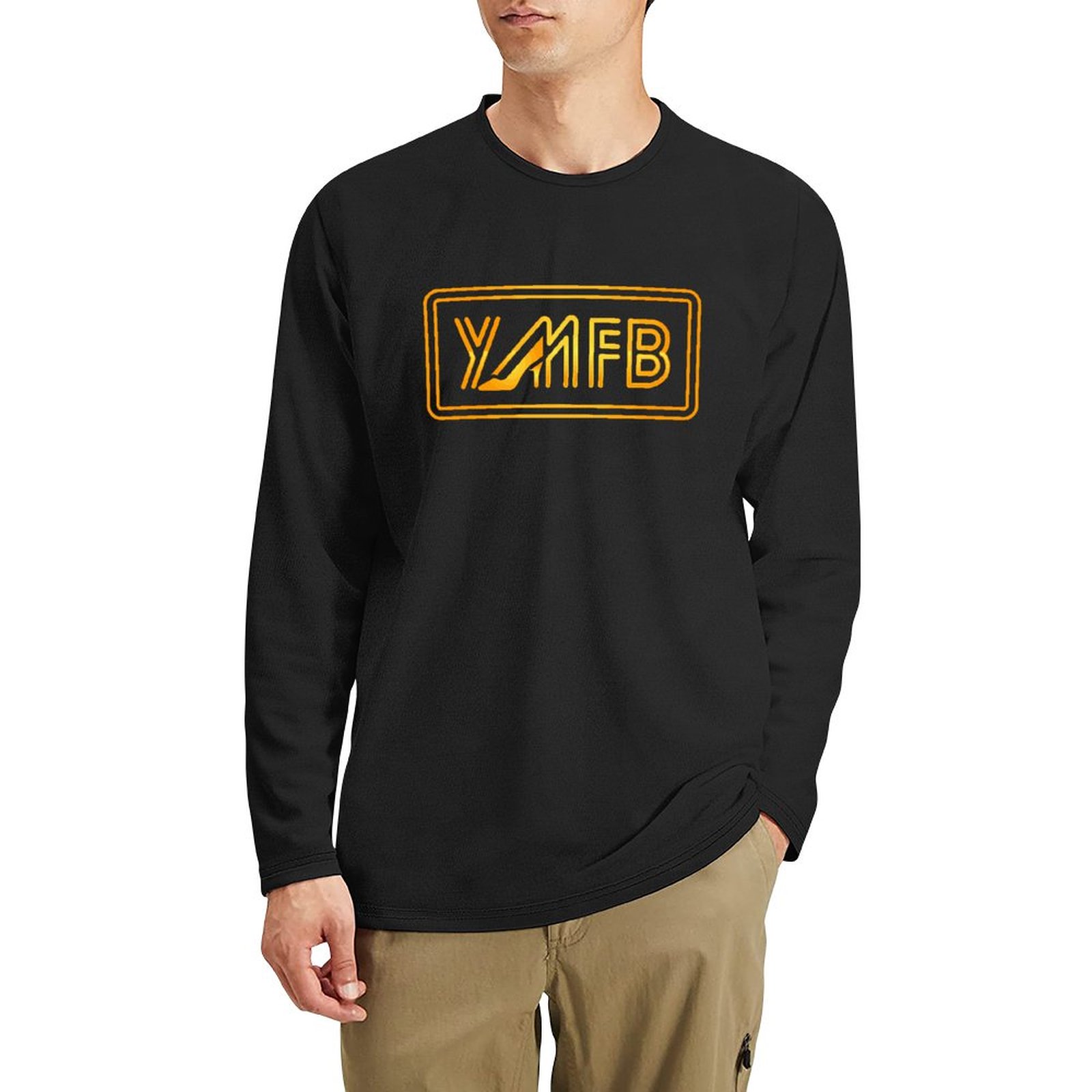 DTG 180gsm Men's Crewneck Long Sleeve T-shirt (Front Printing) - Image 4