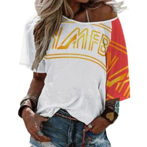 Loose-Fit 3/4 Sleeve Boat Neck T-Shirt(All-Over Printing)