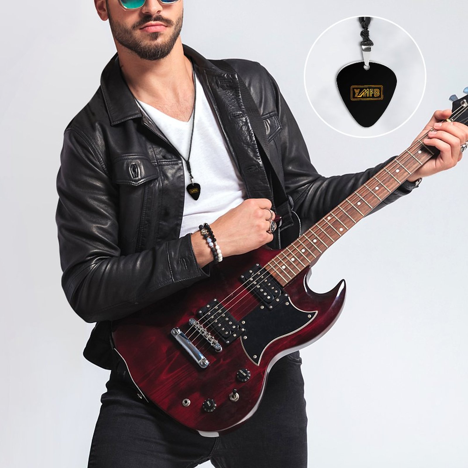 Trendy Guitar Pick Necklace - Image 4