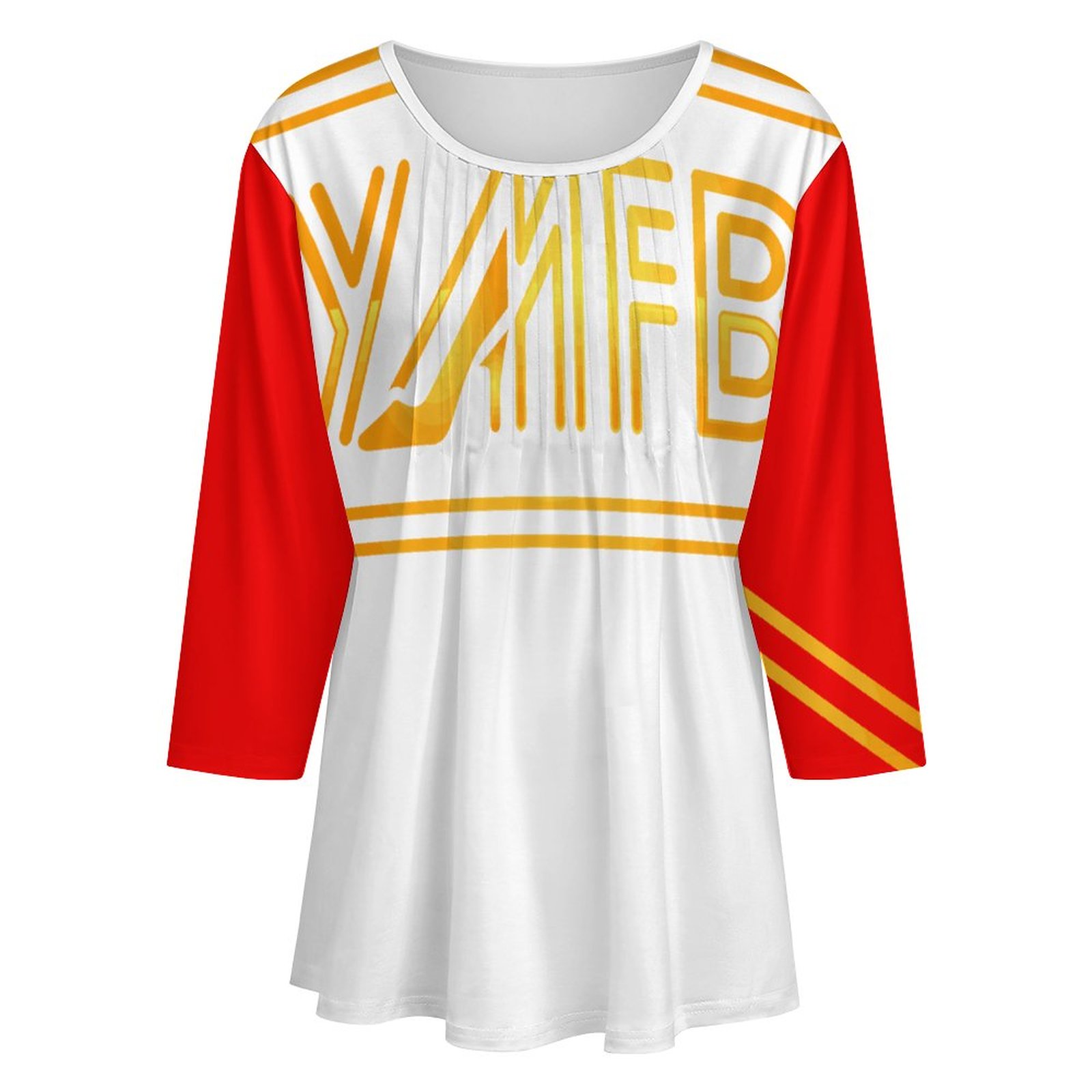 200gsm Women's 3/4 Sleeve Top(All-Over Printing) - Image 4