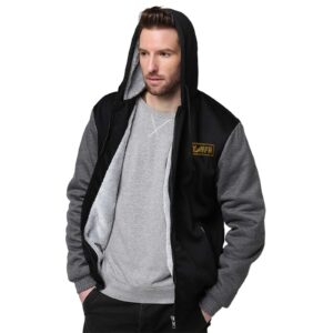 DTF 260gsm Men’s Plush Full Zip Hoodie (Partial Printing)