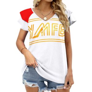 UPF50+ 180gsm Cooling Polyester Ruffle V-Neck T-Shirt(All-Over Printing)