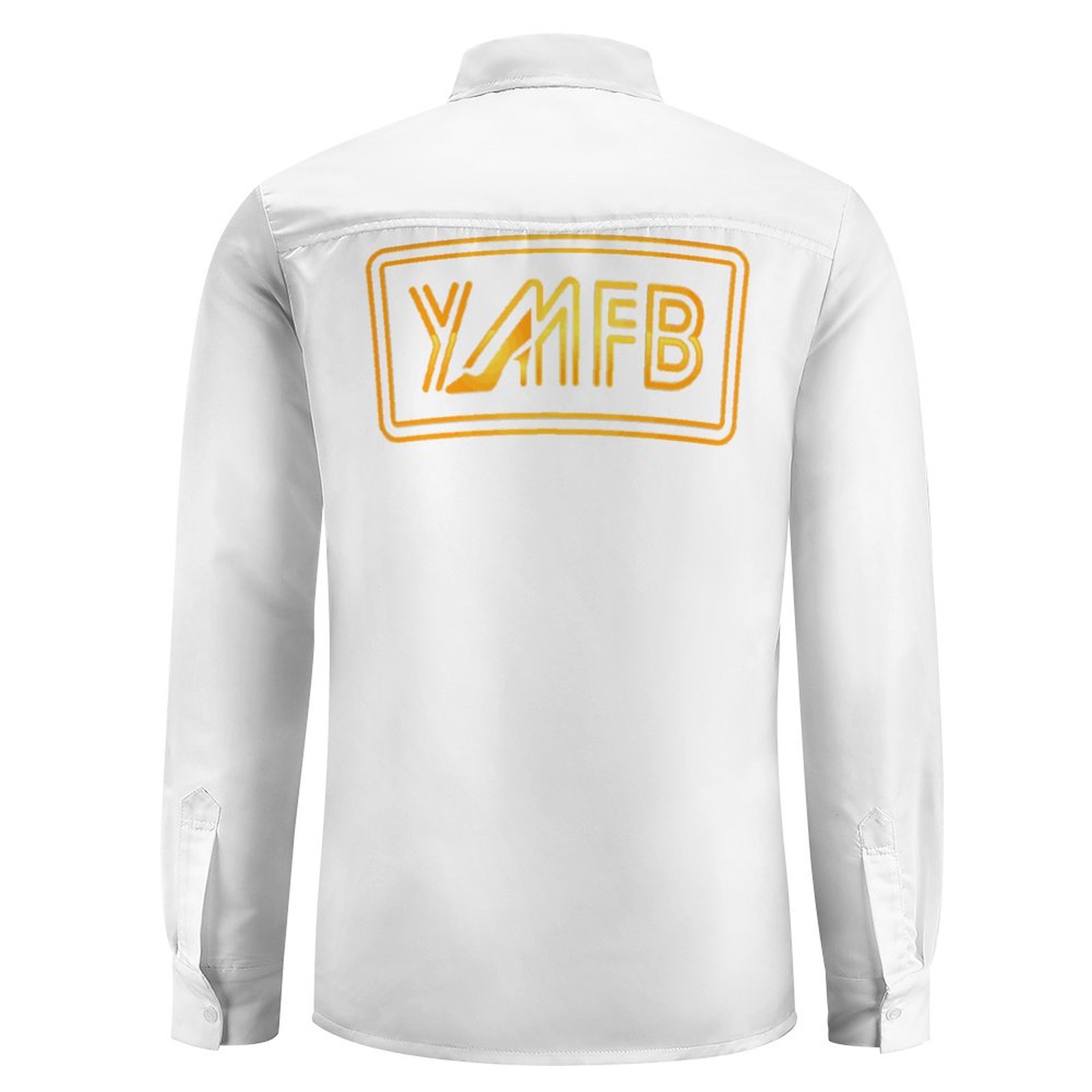 Faux Linen Men Long Sleeve Shirt with Pocket(All-Over Printing) - Image 4