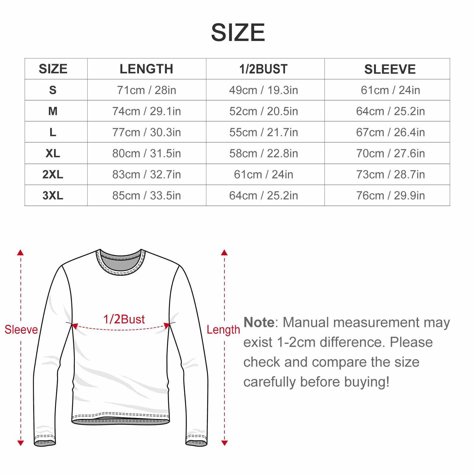 DTG 180gsm Men's Crewneck Long Sleeve T-shirt (Front Printing) - Image 7