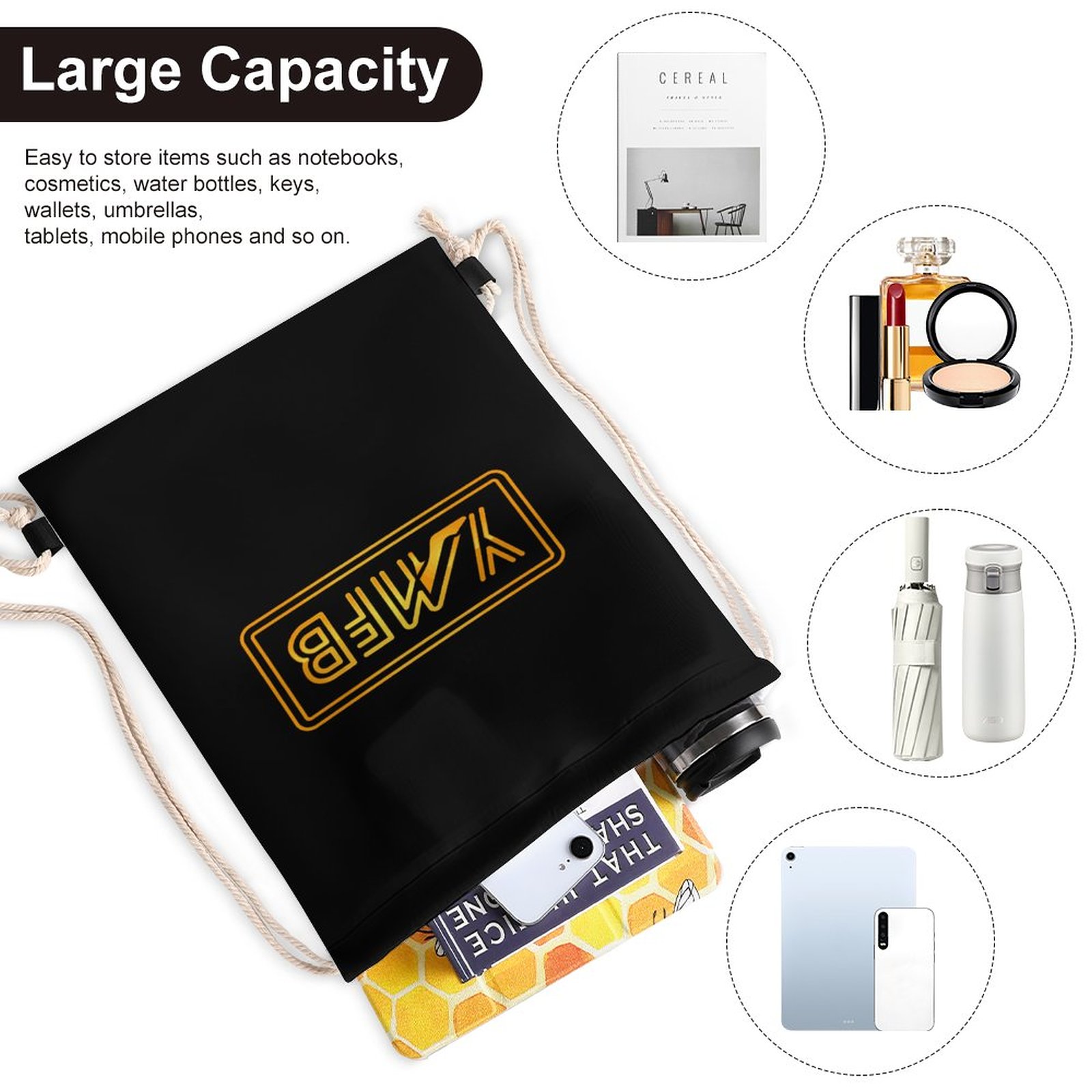 DTG Drawstring Backpack(One-sided Printing) - Image 3