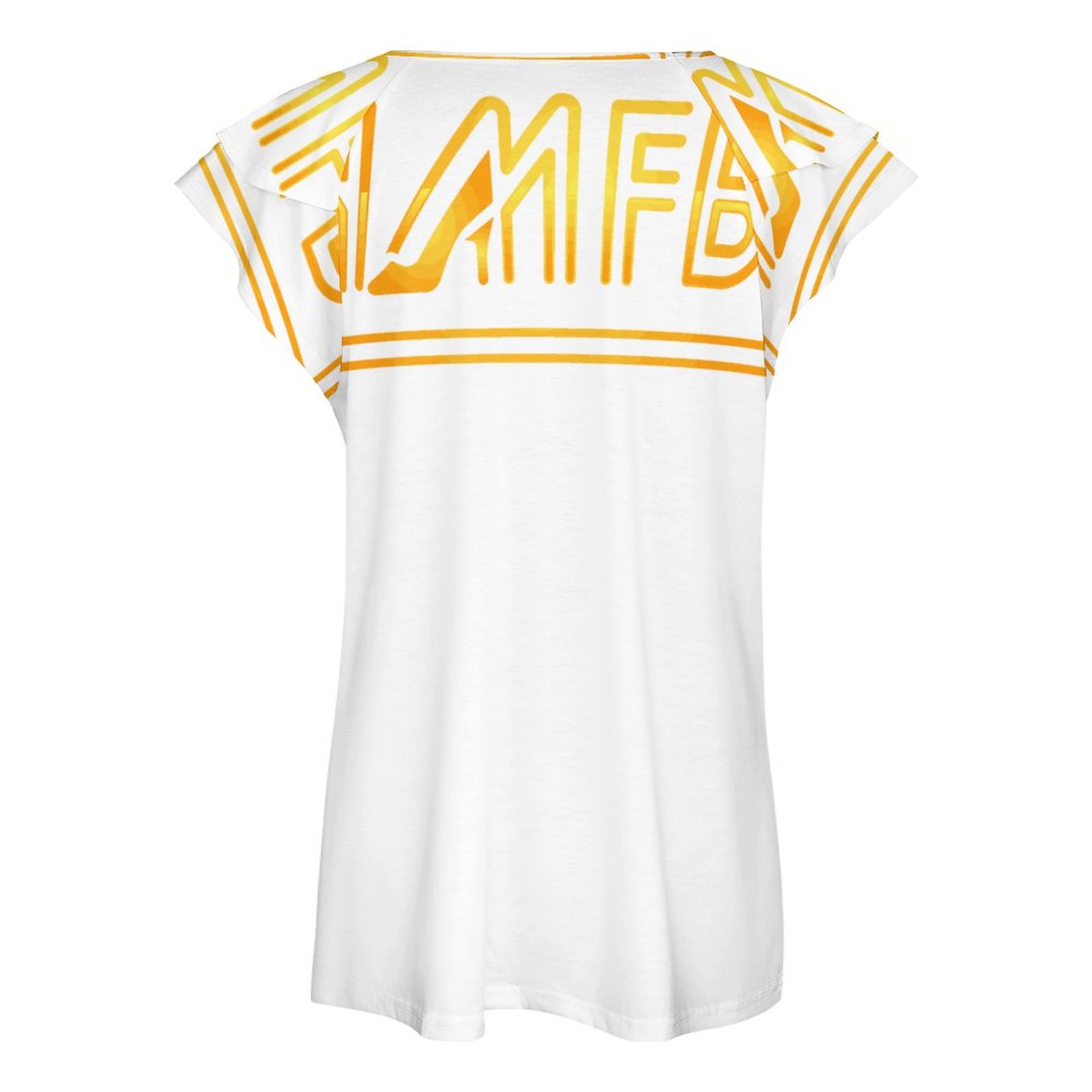 Ruffle V-Neck T-Shirt(All-Over Printing) - Image 5